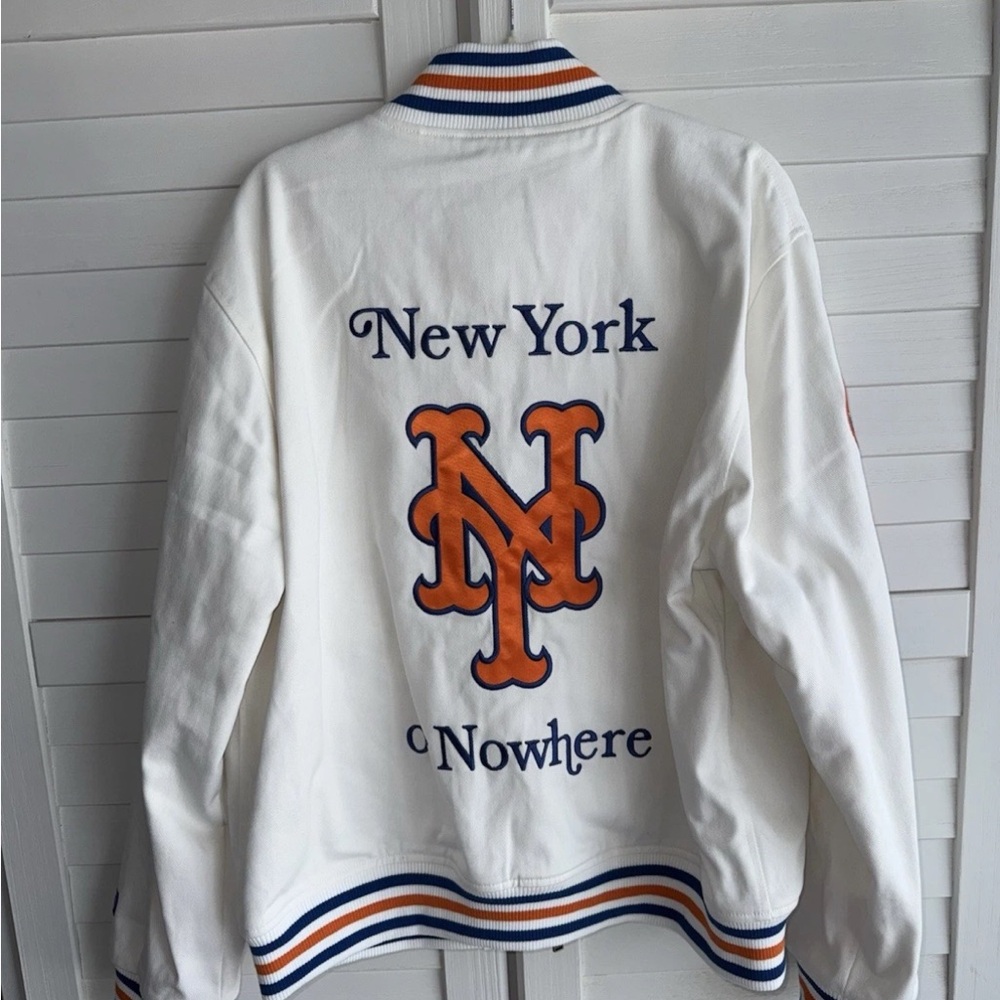 New Era White Mets Varsity Jacket - Picture 3 of 8